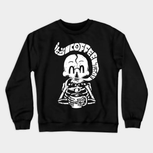 Skeleton Drinking Coffee Crewneck Sweatshirt